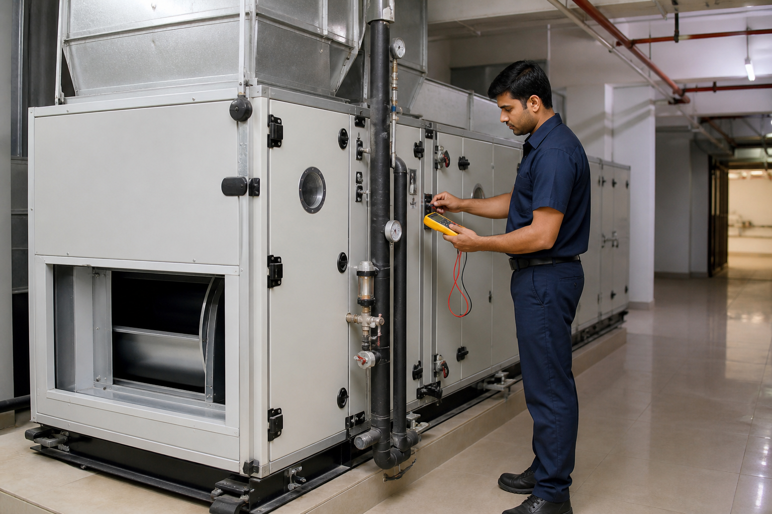 Packaged AC indoor unit inspection